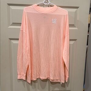 PINK Victoria's Secret Peach Long Sleeve Tee